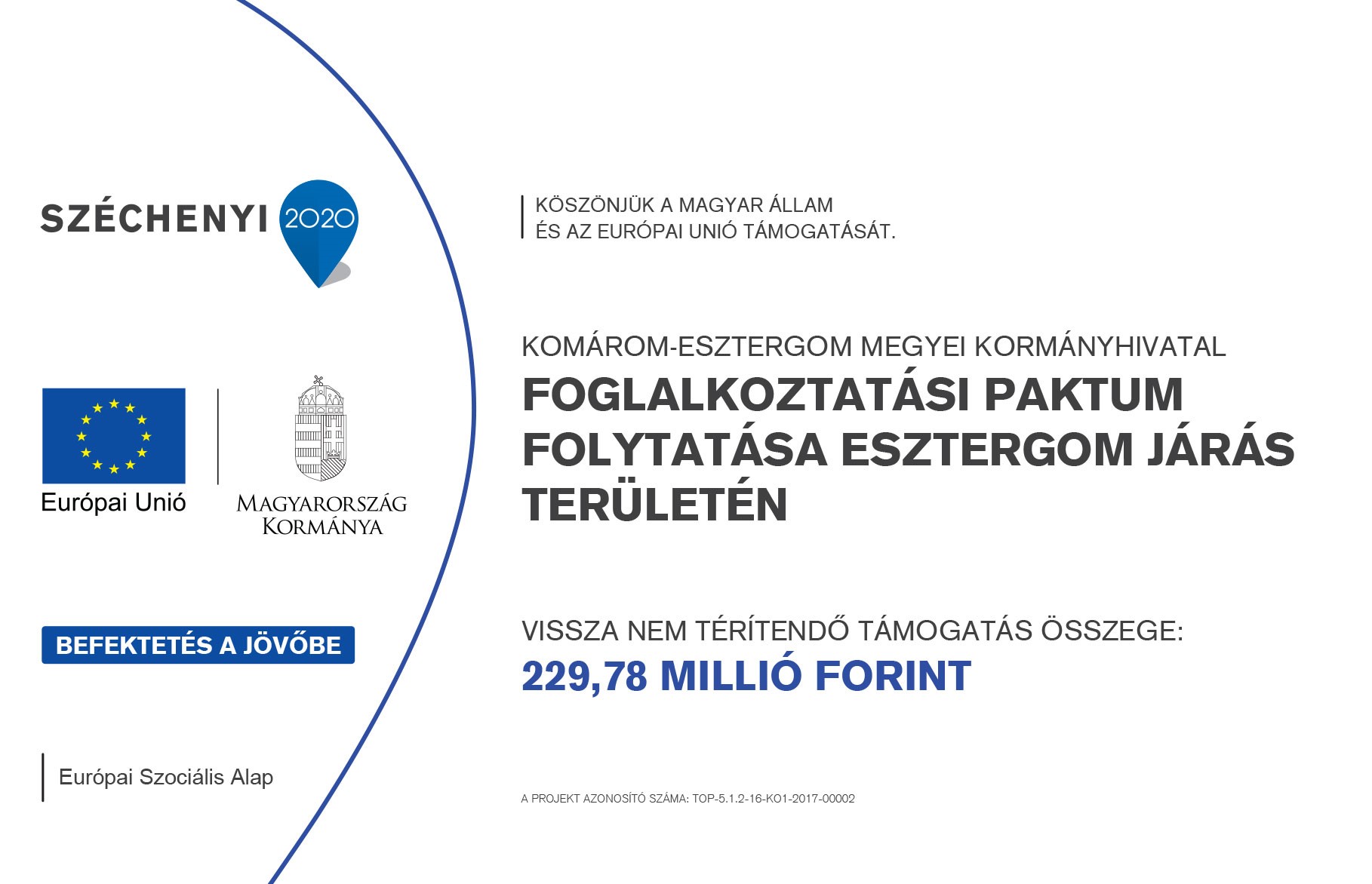 Foglalkoztatási paktum folytatása Esztergom járás területén