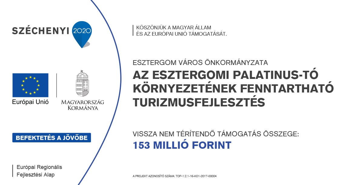 Az esztergomi Palatinus-tó környezetének fenntartható turizmusfejlesztése TOP-1.2.1-16-KO1-2017-00004