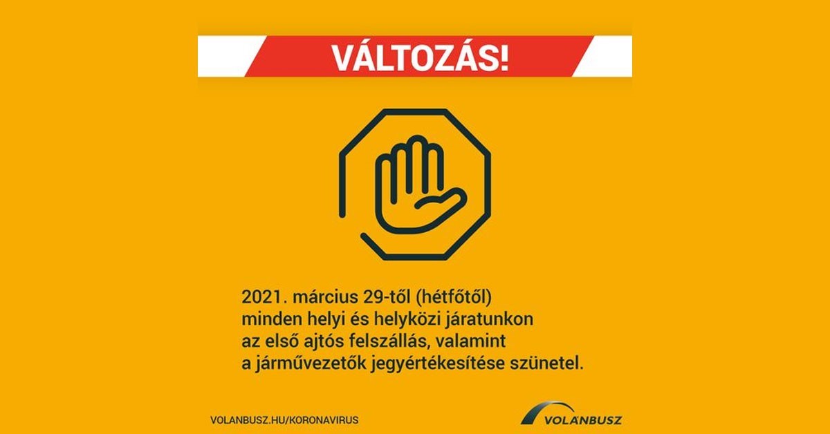 Tájékoztatás az első ajtós felszállás felfüggesztéséről