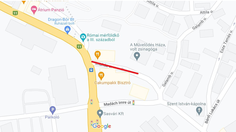 Kábeljavítási munkálatok az Imaház utcában