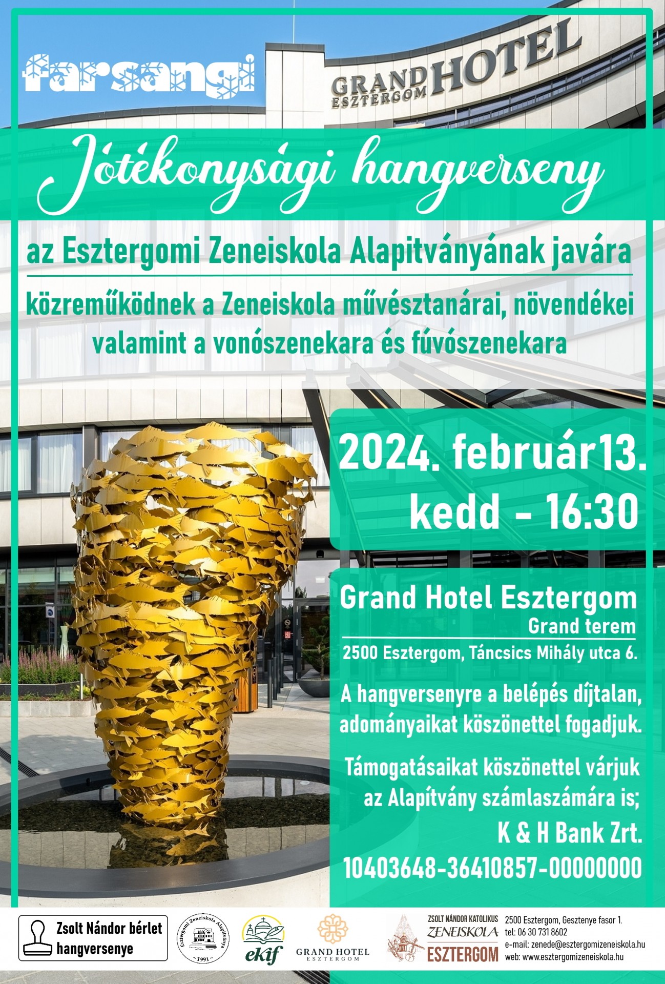 Jótékonysági Hangverseny az Esztergomi Zeneiskola Alapítványának javára