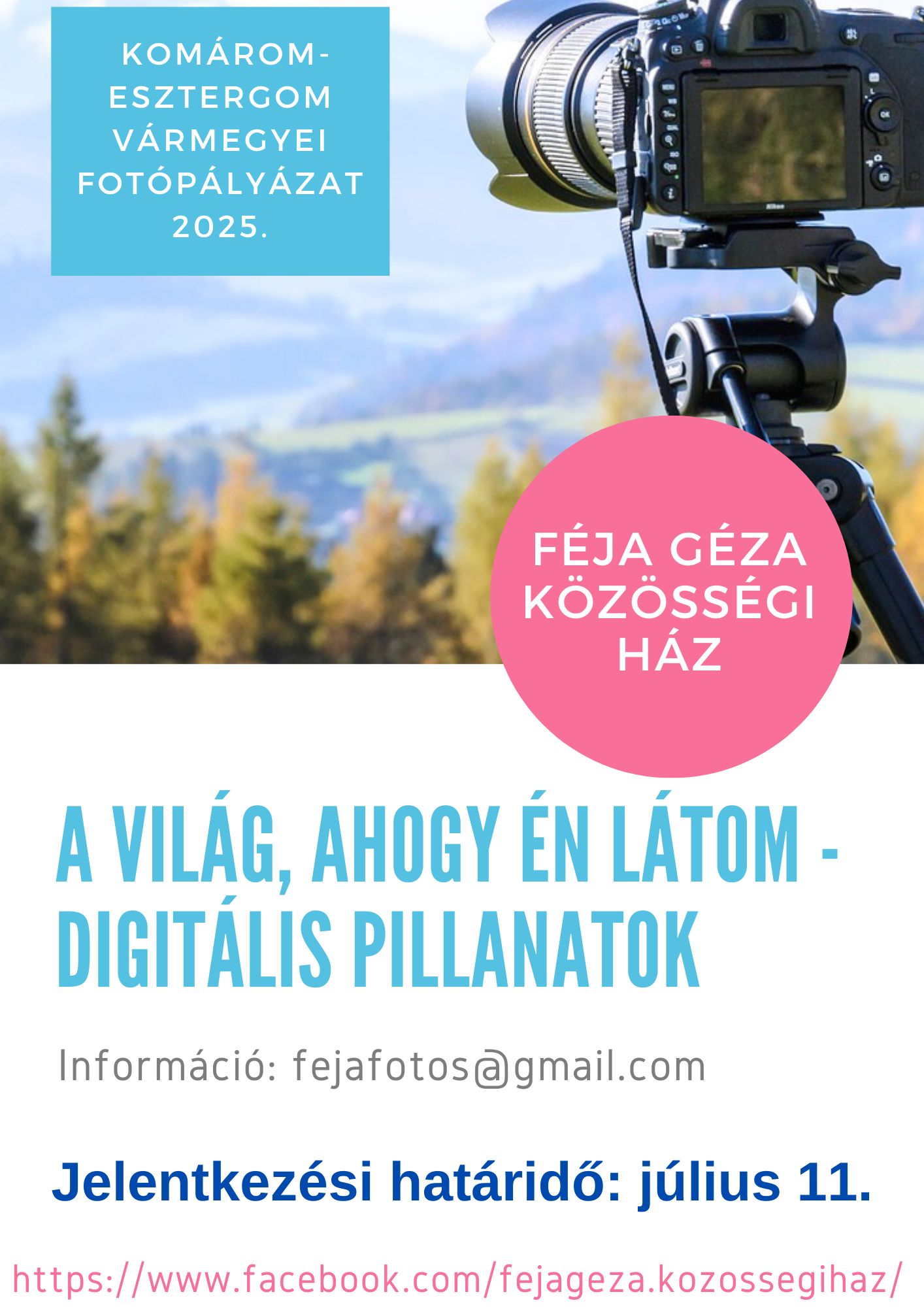 XV. Komárom-Esztergom Vármegyei Fotópályázat - felhívás 2025