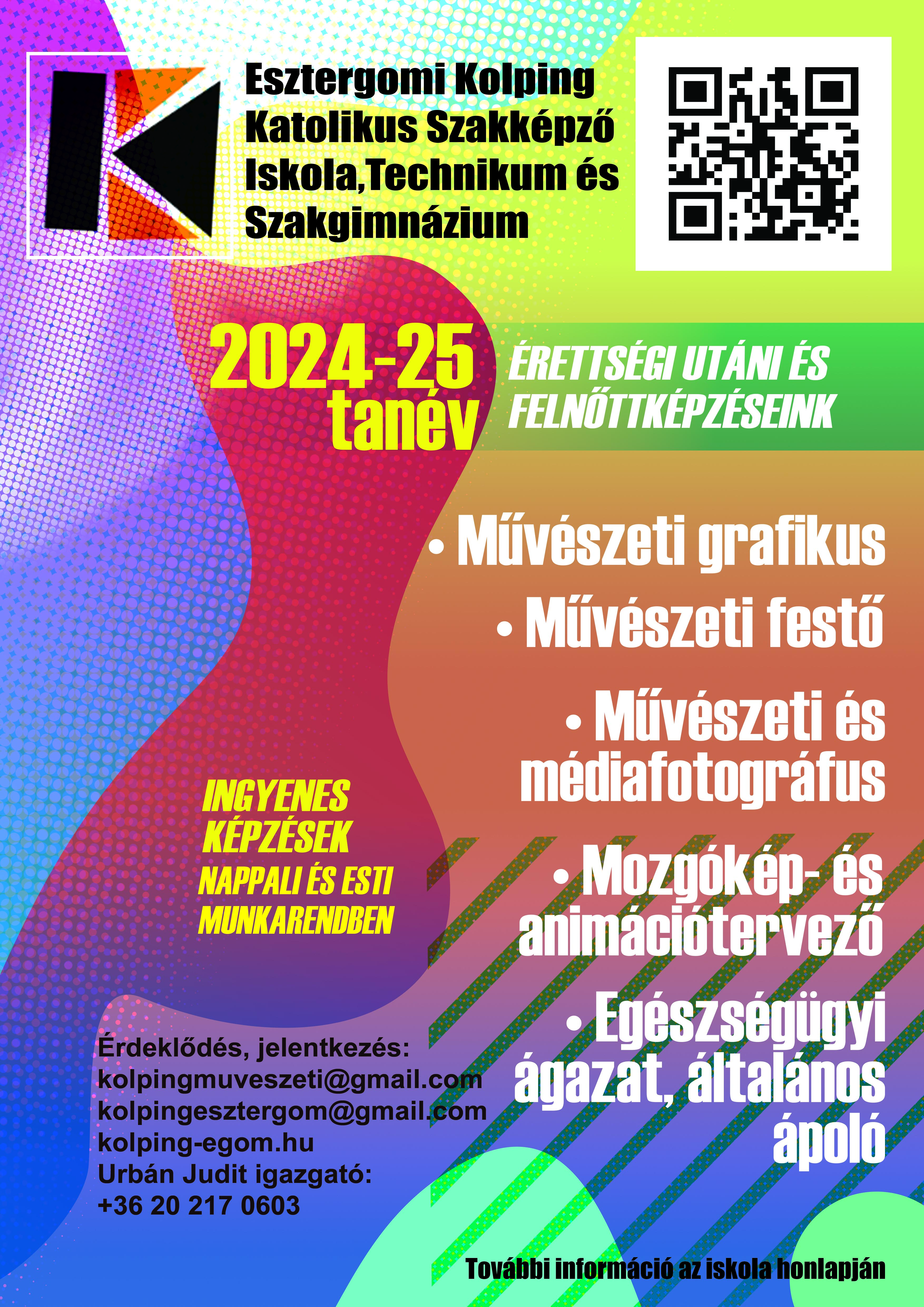 Új képzések az Esztergomi Kolping Katolikus Szakképző Iskolában